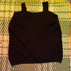 SO Black Off-the-Shoulder Sweater
